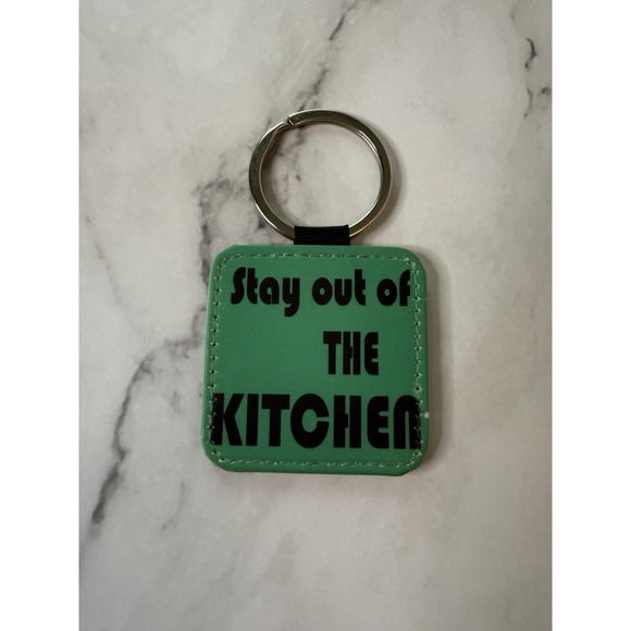 Handmade Accessories - SUBLIMATION Key Chain handmade "Stay out of the kitchen" pickleball green